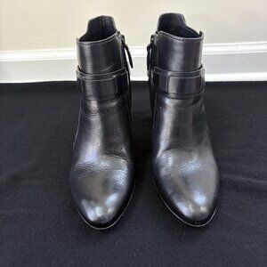 Tory Burch Black Leather Booties Size 8